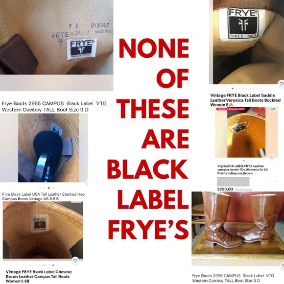 🛑 Buying Frye Vintage Boots? Read this! Cowboy Cowgirl Western Biker Moto Boots - Picture 6 of 16